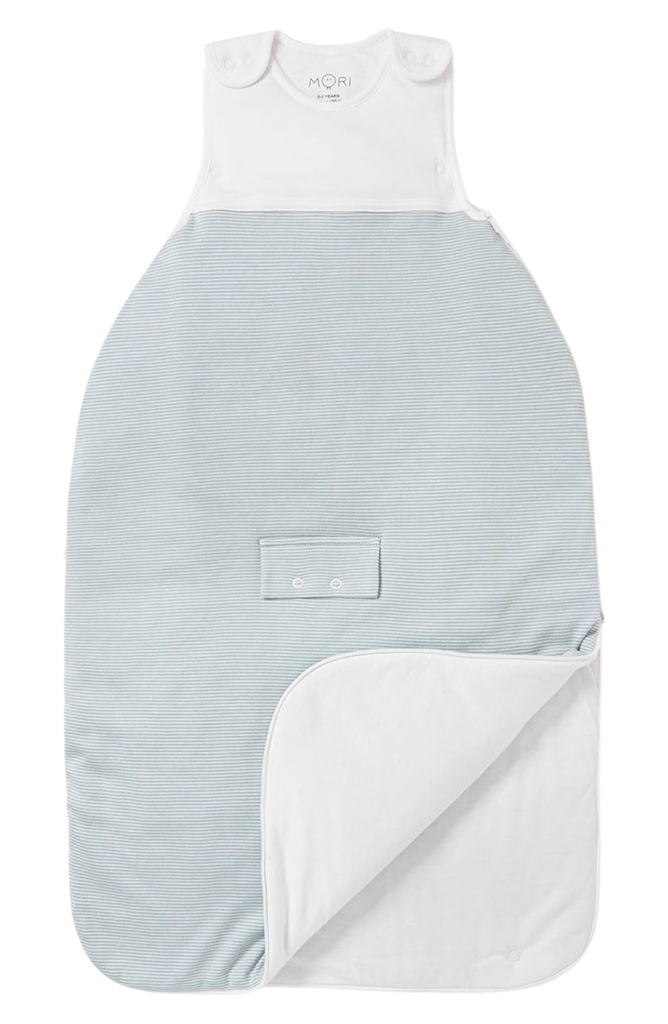 MORI Kids' Clever Wearable Blanket in Blue Stripe 