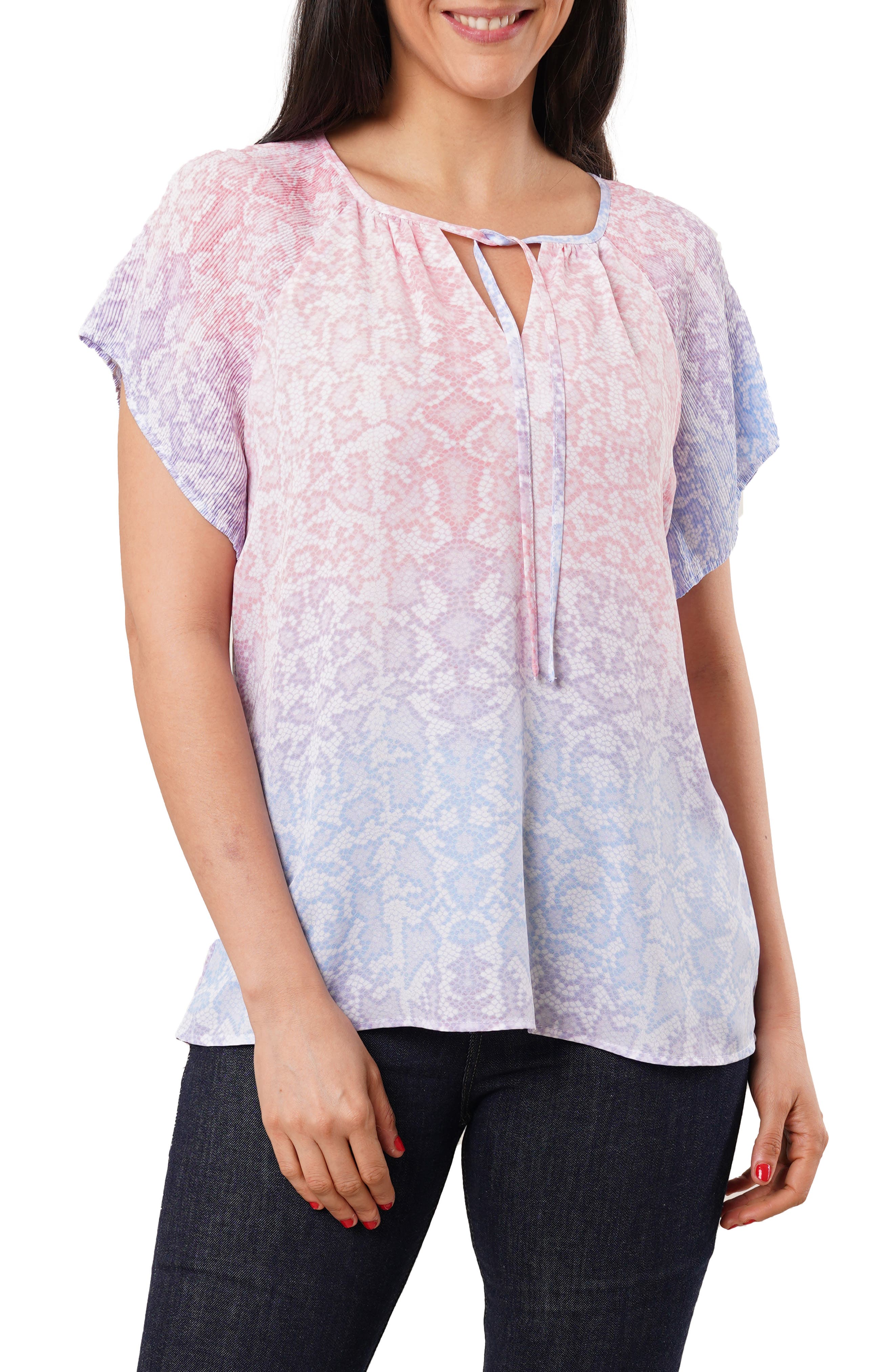 Tie Front Short Sleeve Top - image 3