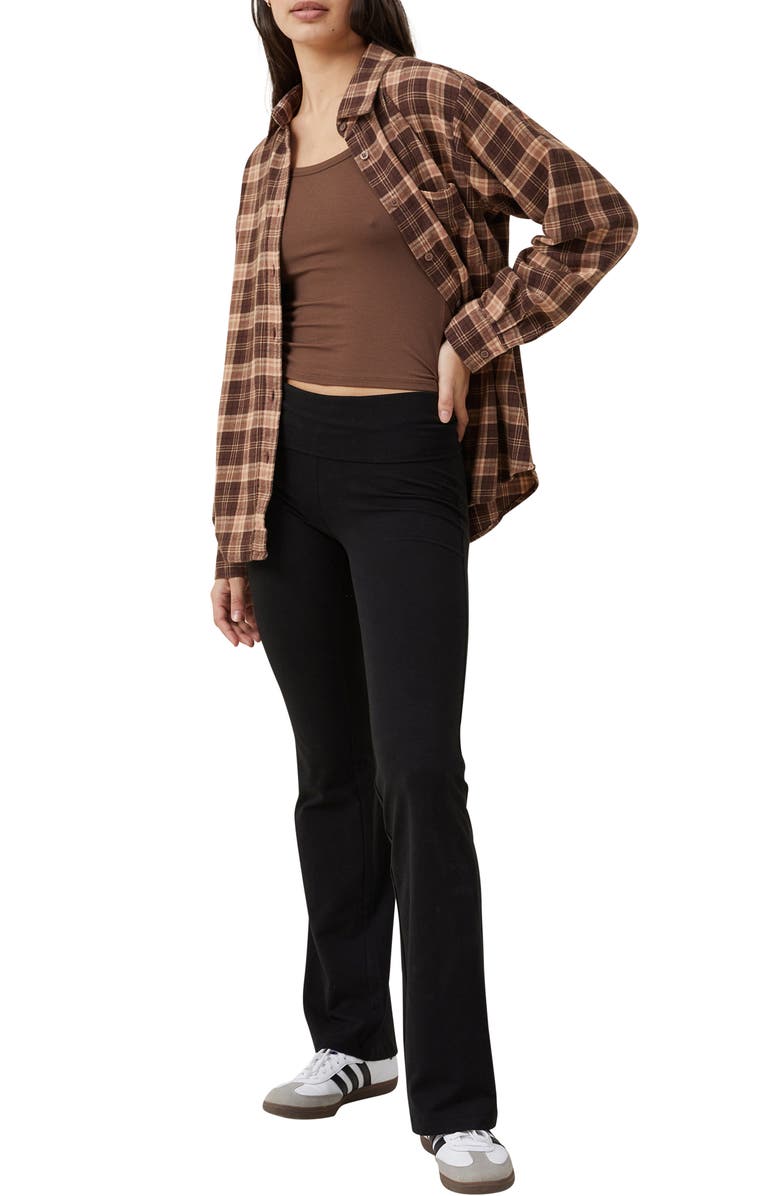 Cotton On Plaid Brushed Cotton Flannel Button-Up Shirt, Alternate, color, 