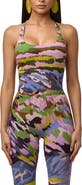 Naked Wardrobe Printed Racerback Bodysuit