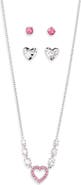 Nadri Valentine's Day Capsule 3-Piece Stud Earrings & Necklace Set