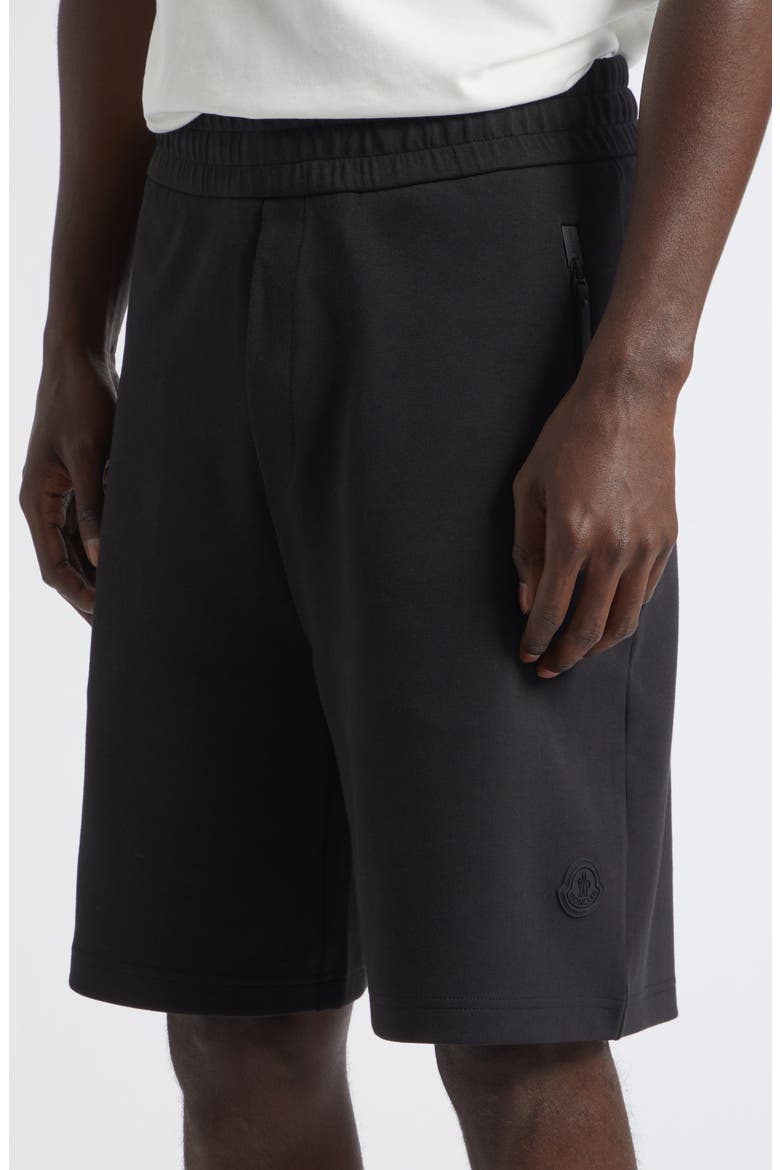 Cotton Blend interlock Shorts, Alternate, color, BLACK