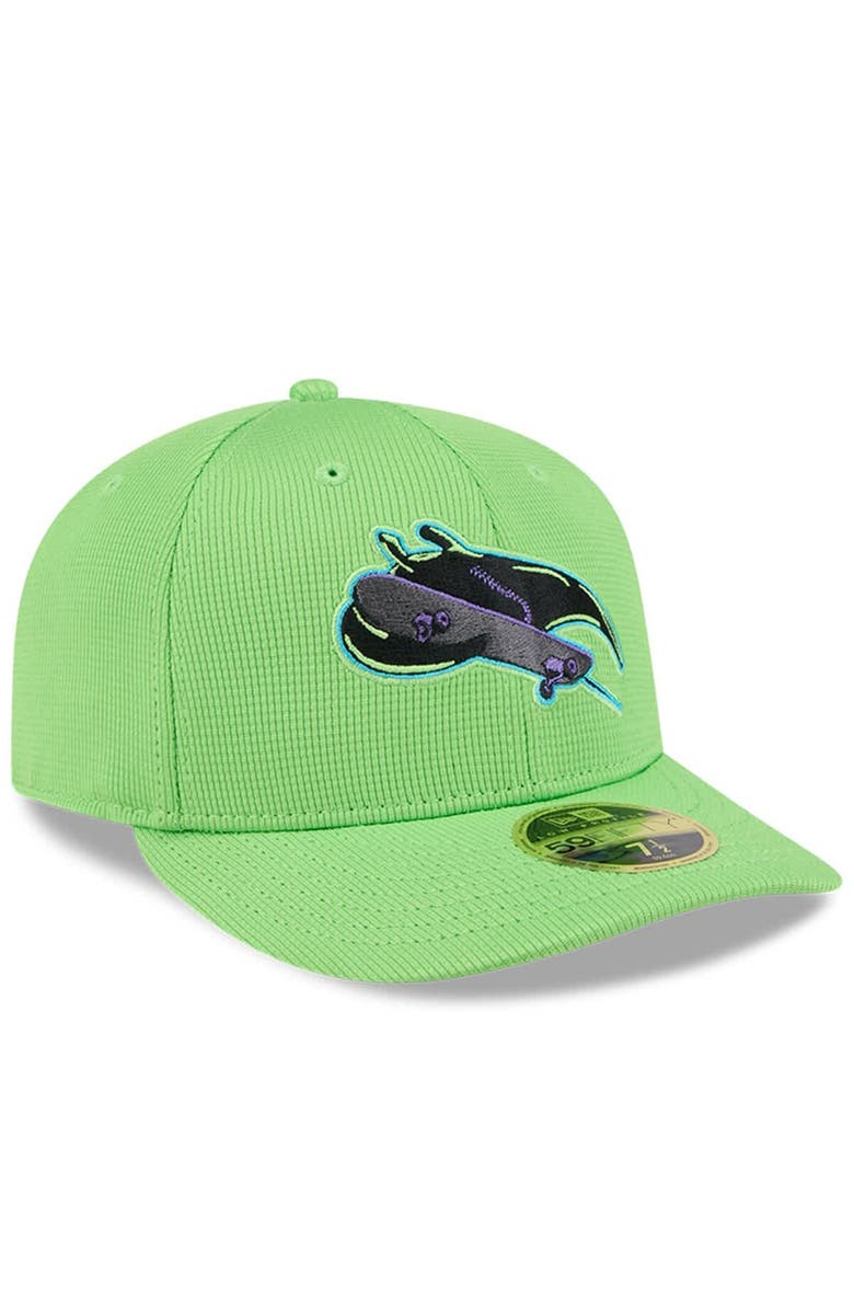 New Era Men's New Era Neon Green Tampa Bay Rays City Connect Batting Practice Low Profile 59FIFTY Fitted Hat, Alternate, color, Neon Green