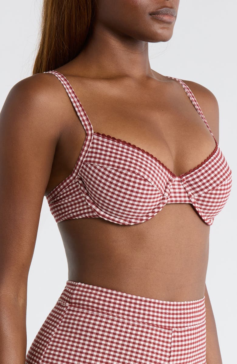 Kulani Kinis Decorative Underwire Bikini Top, Alternate, color, Coco Kisses