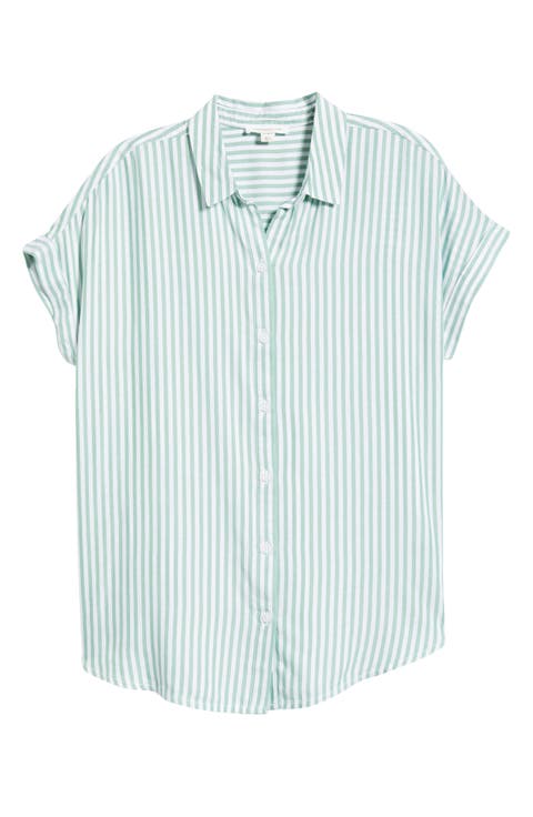 Kenzie Stripe Short Sleeve Button-Up Shirt