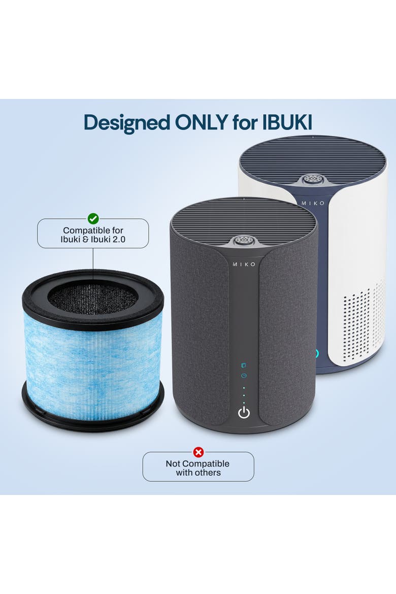 True HEPA Air Filter Replacement - Ibuki & Ibuki+, Alternate, color, Blue