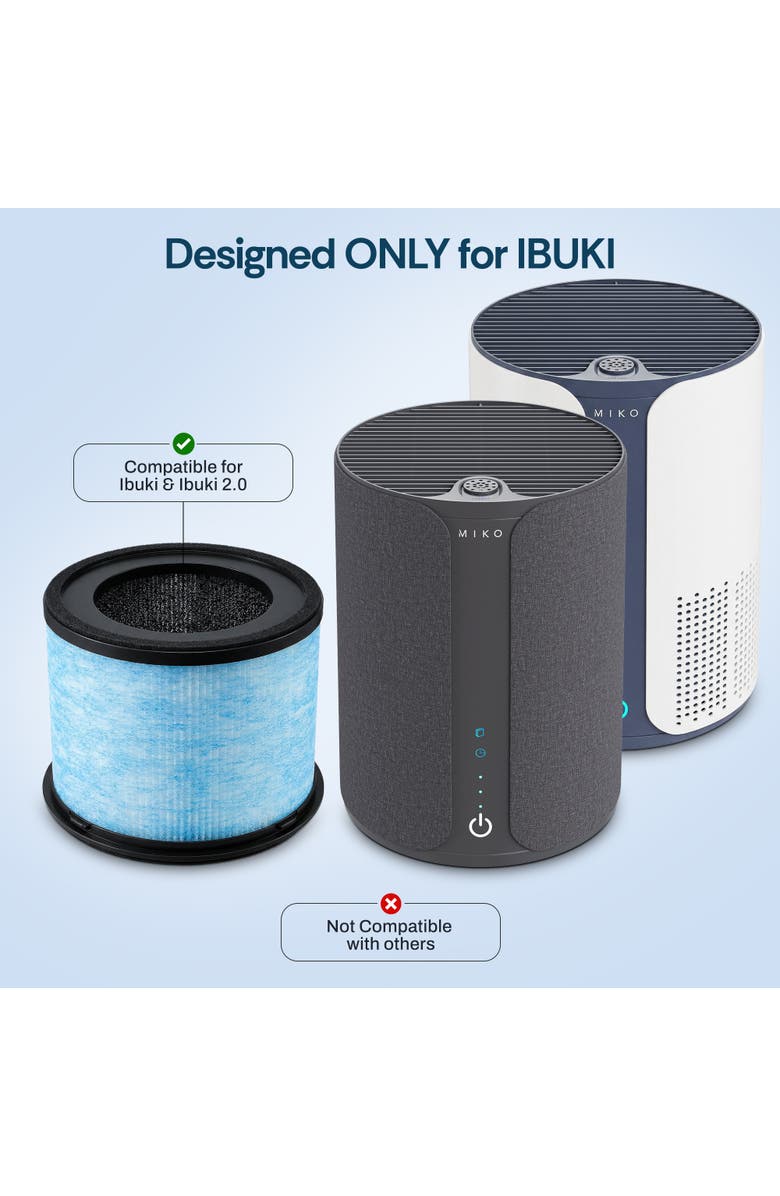 MIKO True HEPA Air Filter Replacement - Ibuki & Ibuki+, Alternate, color, Blue