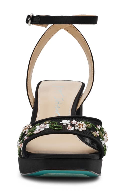 Betsey Johnson Kirra Ankle Strap Sandal In Black
