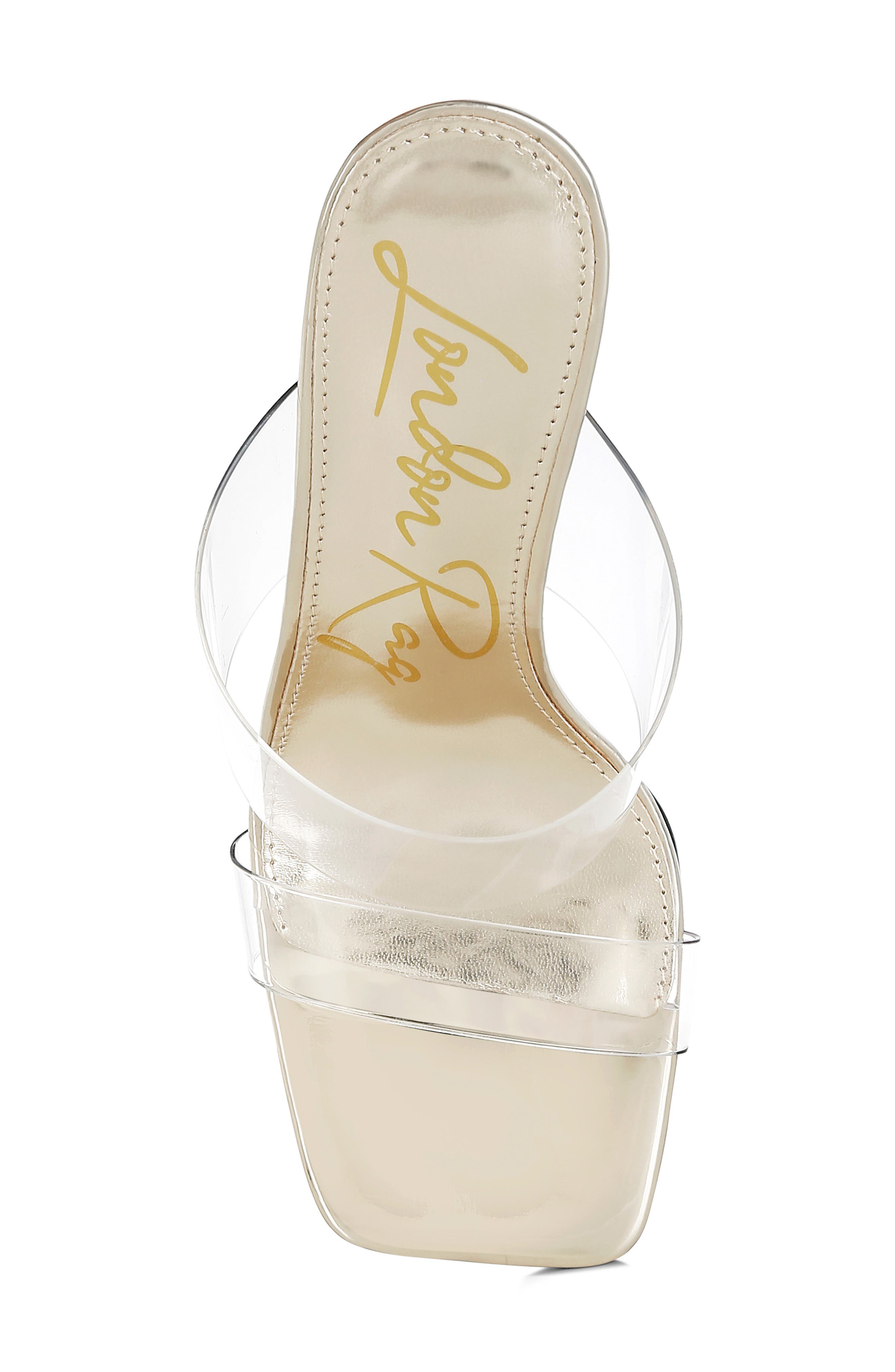 Zelene Clear Strap Wedge Sandal, Alternate, color, GOLD