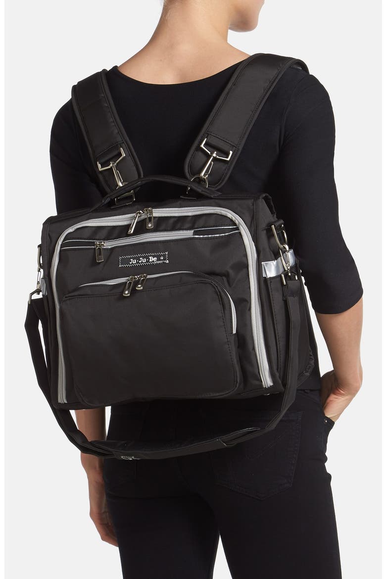 Ju-Ju-Be 'BFF' Diaper Bag, Alternate, color, BLACK/ SILVER