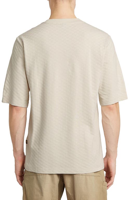G-star Checquard Logo Organic Cotton T-shirt In Neutral