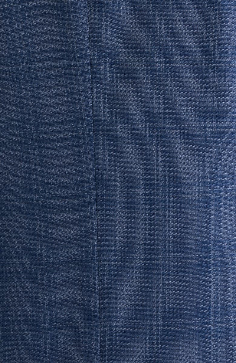 BOSS Hutson Slim Fit Plaid Sport Coat, Alternate, color, Dark Blue