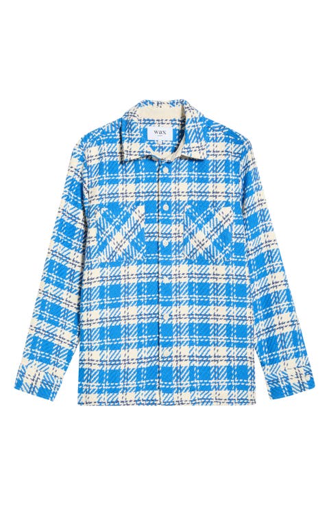 Whiting Oran Check Recycled Cotton Blend Overshirt