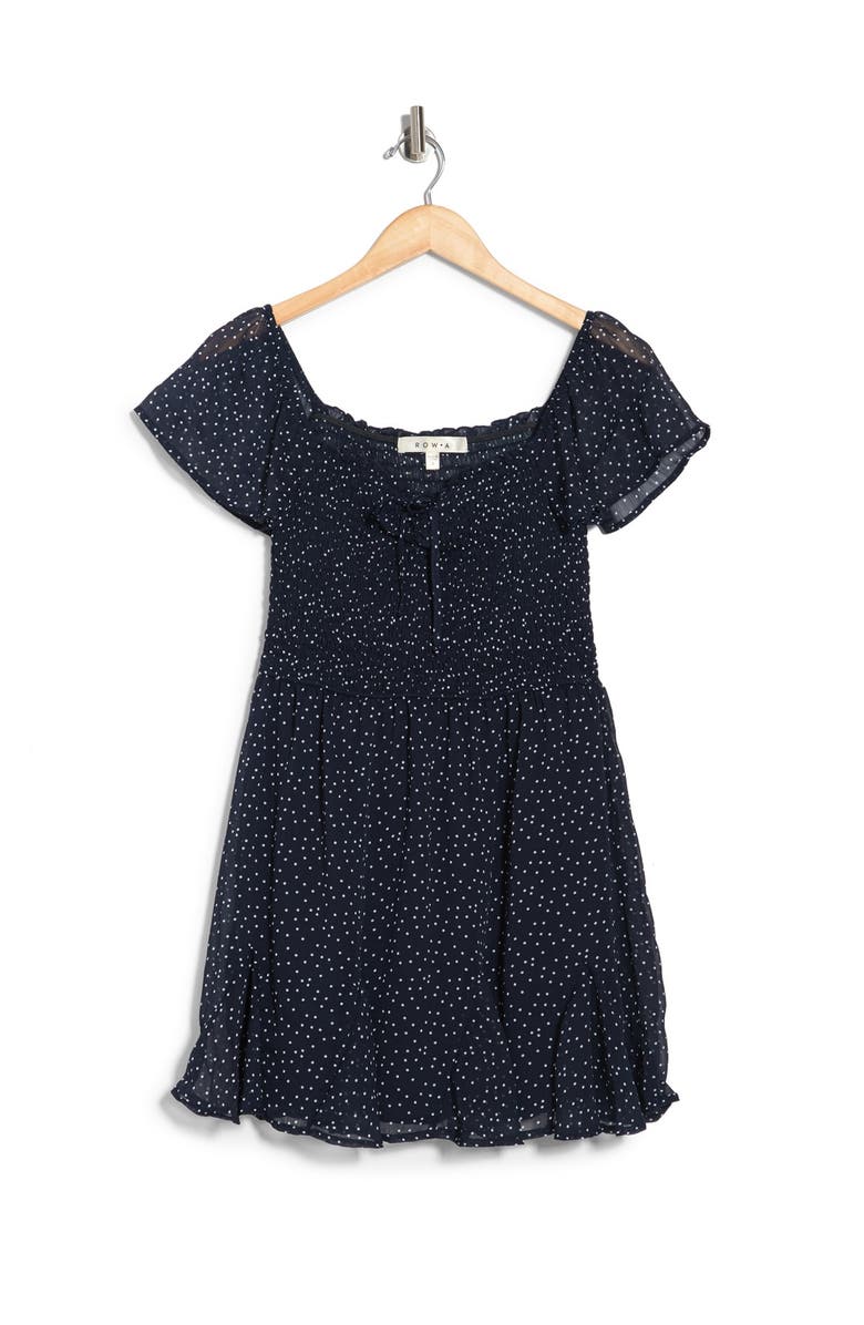 Row A Flutter Sleeve Ruched Bodice Dress, Alternate, color,