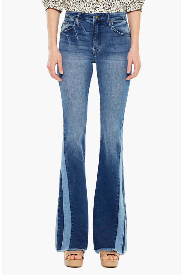 Treasure High Rise Flare Stretch Jeans, Main, color, Medium Wash