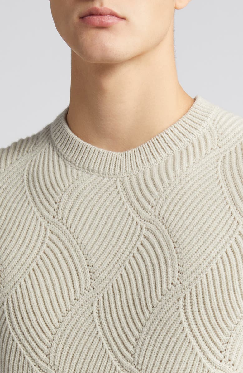 BOSS Camel Mezzo Wool & Cashmere Crewneck Sweater, Alternate, color, Light Beige