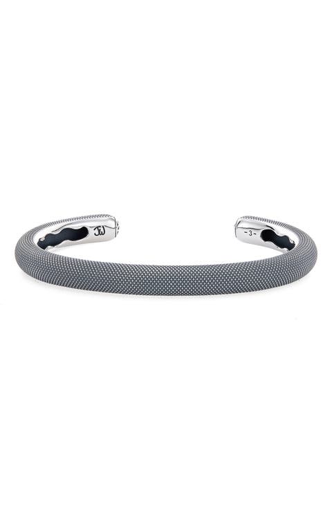 Men's River Goosebumps Sterling Silver Cuff Bracelet