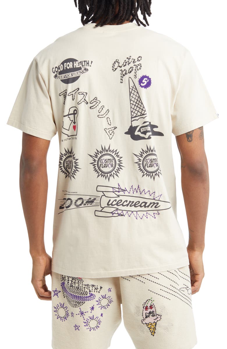 ICECREAM Zoom Embroidered Graphic T-Shirt, Alternate, color, Fog