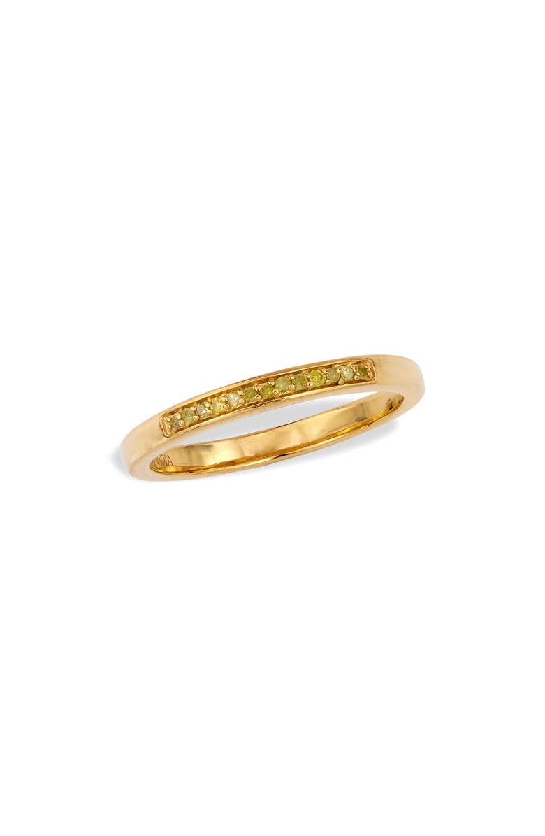 SAVVY CIE JEWELS Diamond Stackable Band Ring, Main, color, Yellow
