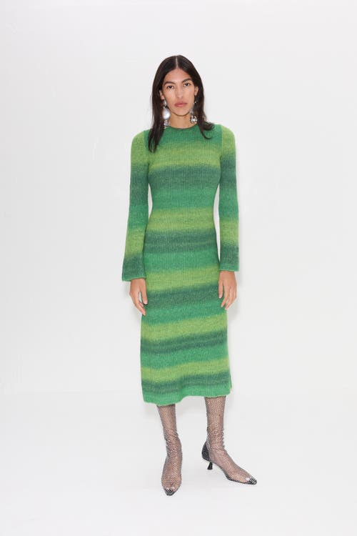 SIMONMILLER AXON KNIT DRESS in Gummy Green Multi 