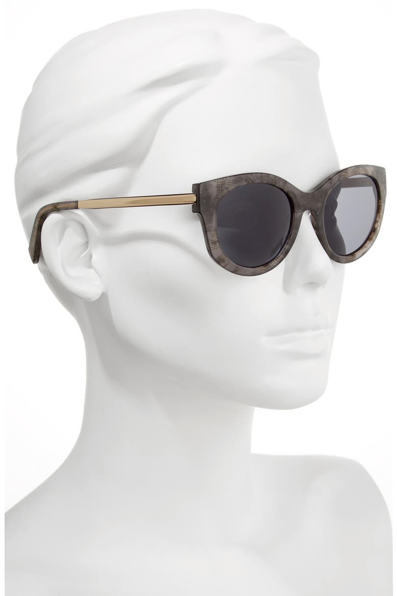 53mm Modified Cat Eye Sunglasses, Alternate, color, GREY