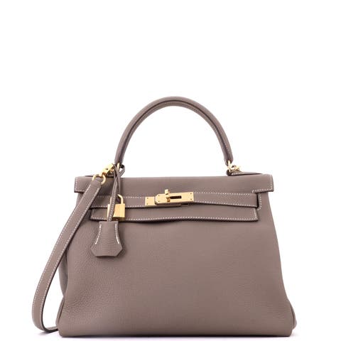 Kelly Handbag Grey Togo with Gold Hardware 28