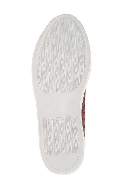 Bruno Magli Beto Woven Leather Sneaker In Brown