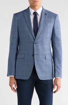 John Varvatos Star USA Plaid Two-Button Sport Coat