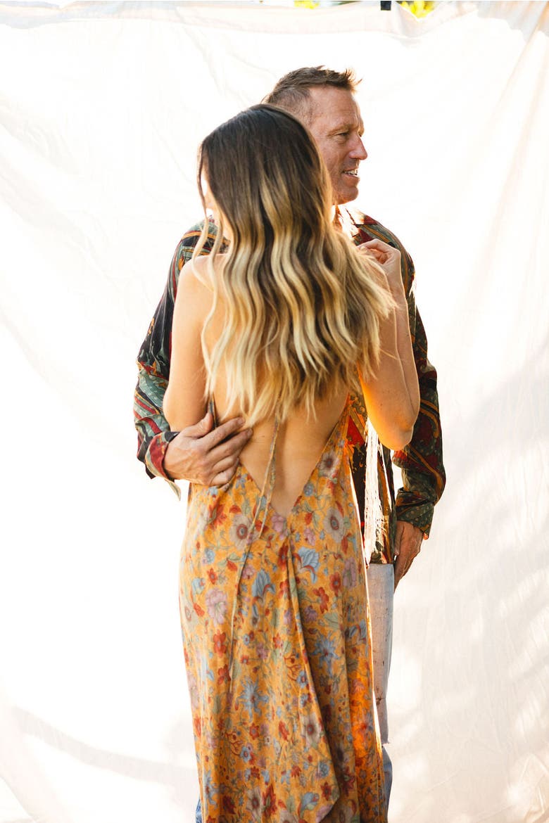 Classic Silk Dress Polynesia, Alternate, color, Yellow