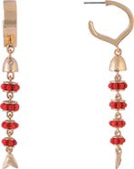 Rachel Roy Beaded Fish Drop Earrings