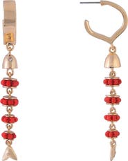Rachel Roy Beaded Fish Drop Earrings