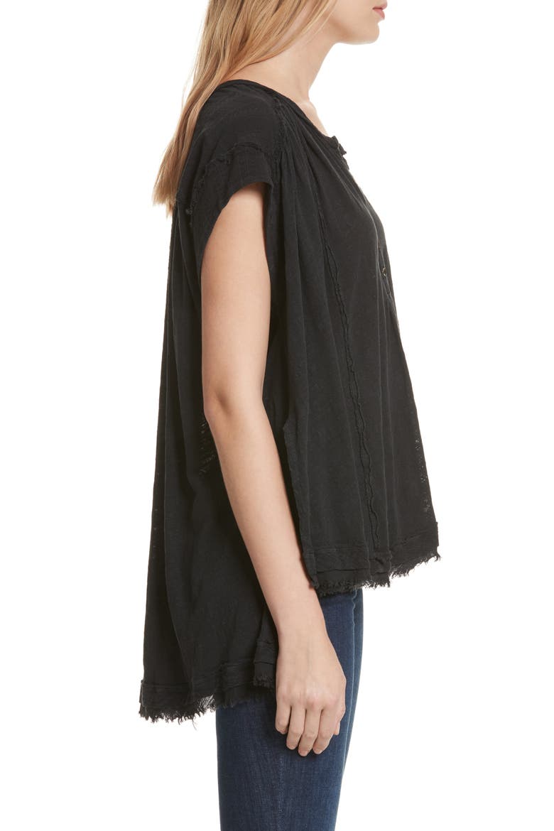 We the Free by Free People Aster Henley Top, Alternate, color, BLACK