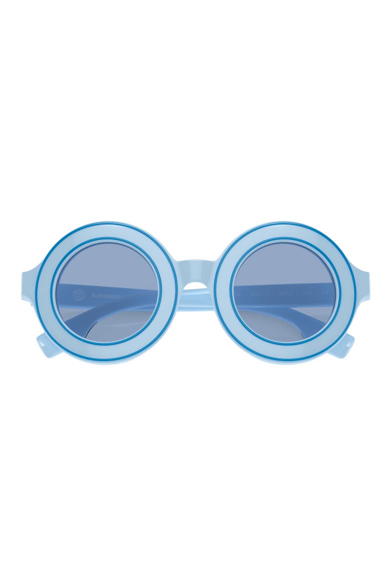 Kids' 40mm Round Sunglasses, Alternate, color, AZURE / LIGHT BLUE