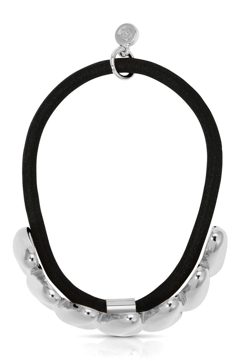 Moderna Ponytail Holder, Alternate, color, SILVER