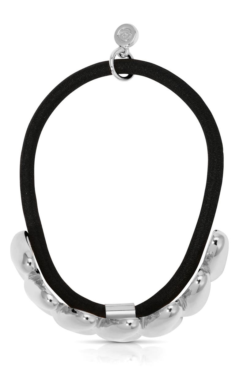 Ettika Moderna Ponytail Holder, Alternate, color, Silver