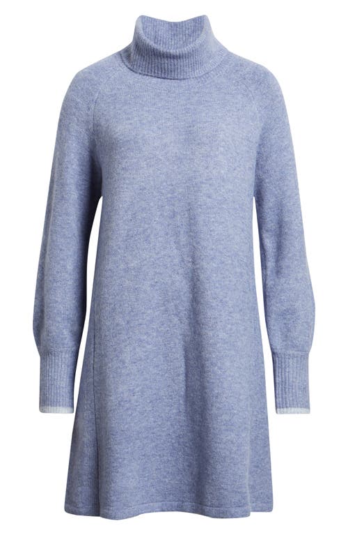 Hatley Turtleneck Long Sleeve Sweater Dress In Blue