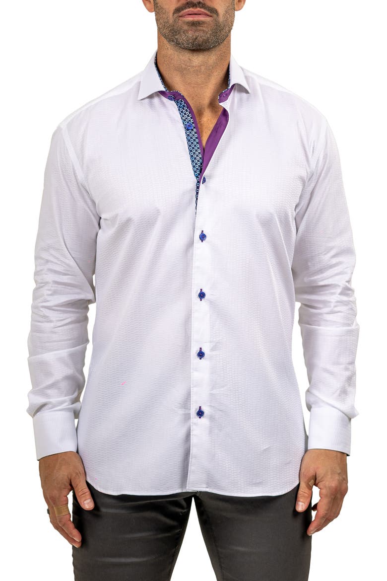 Eins Marthy Contemporary Fit Cotton Button-Up Shirt, Main, color, WHITE