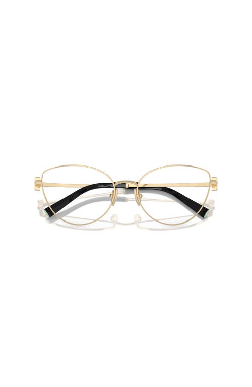 Tiffany & Co . 56mm Cat Eye Optical Glasses In Gold
