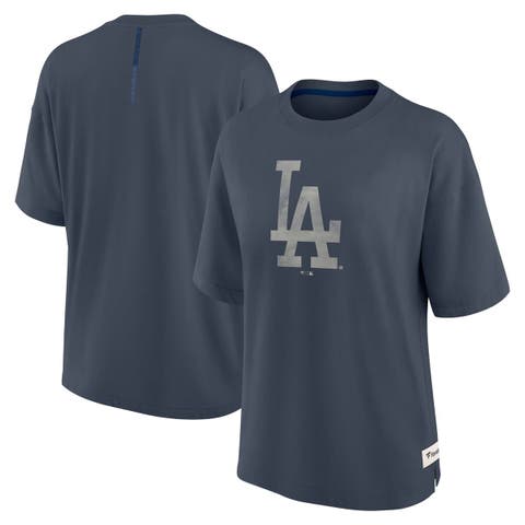 Women's Fanatics Blue Los Angeles Dodgers Oversized Elements Raw Edge Future Ground T-Shirt