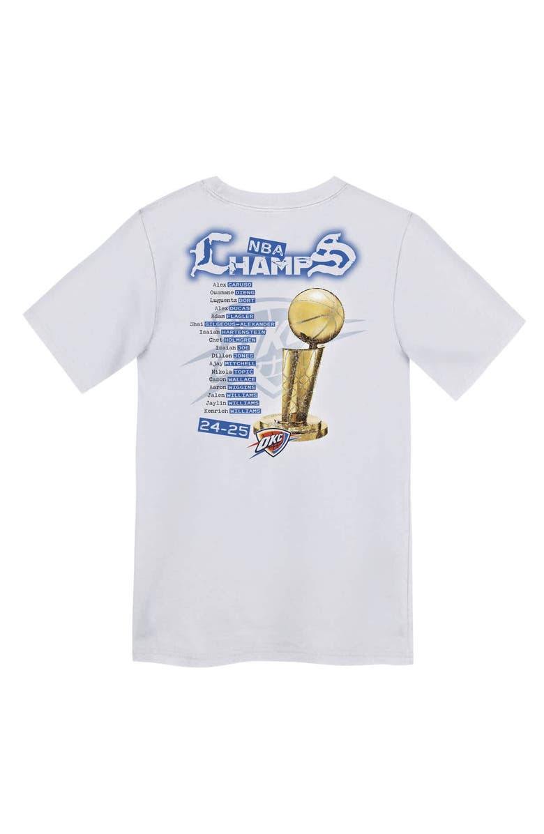 Nike Preschool Nike  White Oklahoma City Thunder 2025 NBA Finals Champions Parade Roster T-Shirt, Alternate, color, 