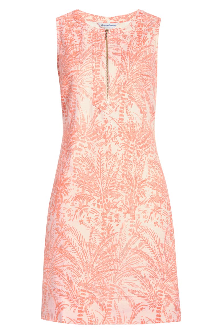 Palm A Dora Split Neck Linen Blend Dress, Alternate, color, CRYSTAL ROSE