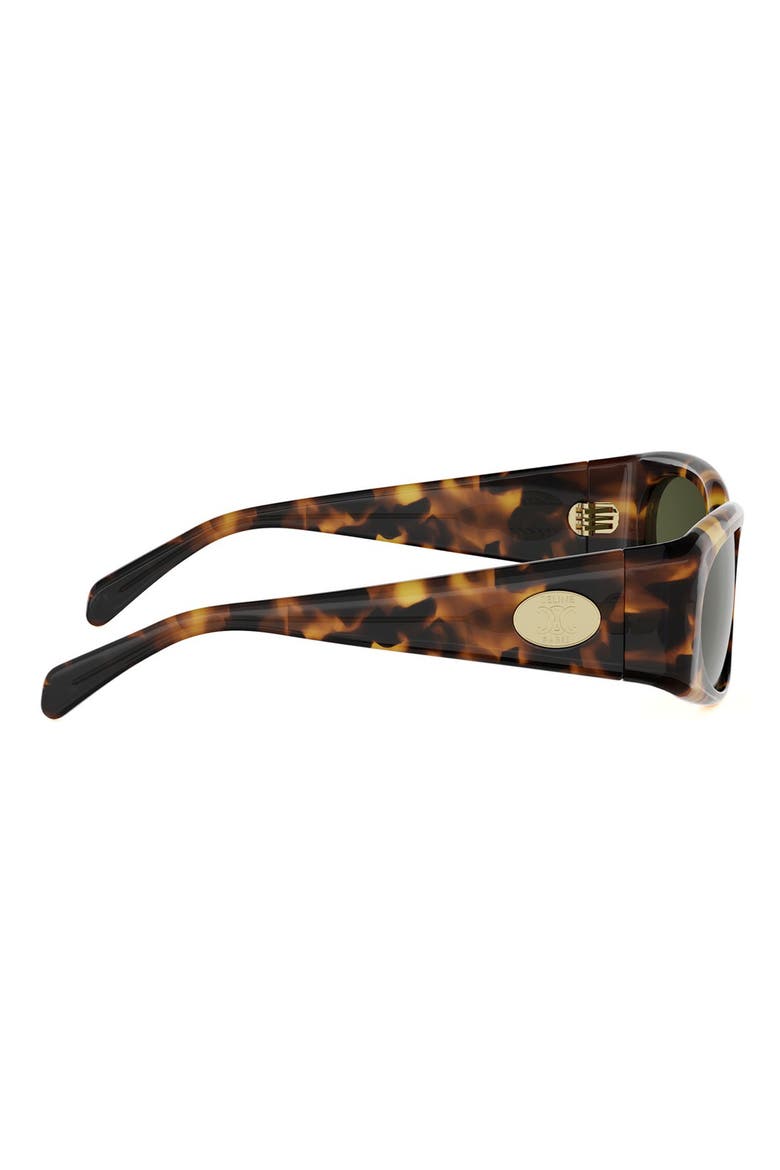 Journey 57mm Geometric Sunglasses, Alternate, color, BLONDE HAVANA / GREEN