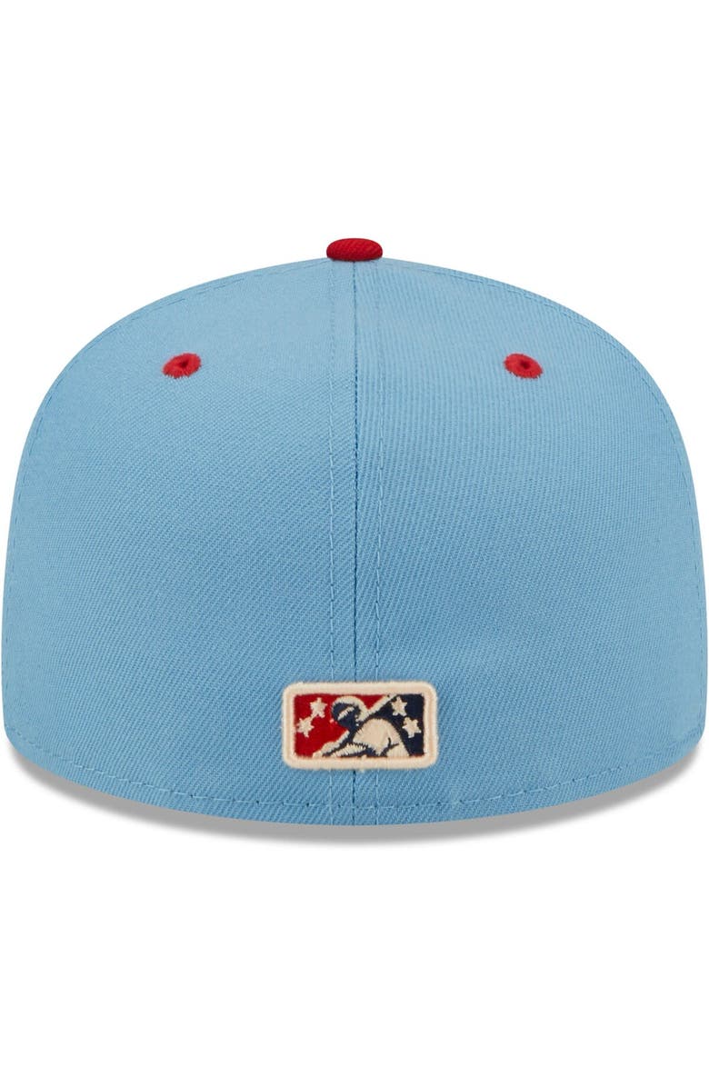 New Era Men's New Era Light Blue Spokane Indians Alternate Logo Authentic Collection 59FIFTY Fitted Hat, Alternate, color, Light Blue