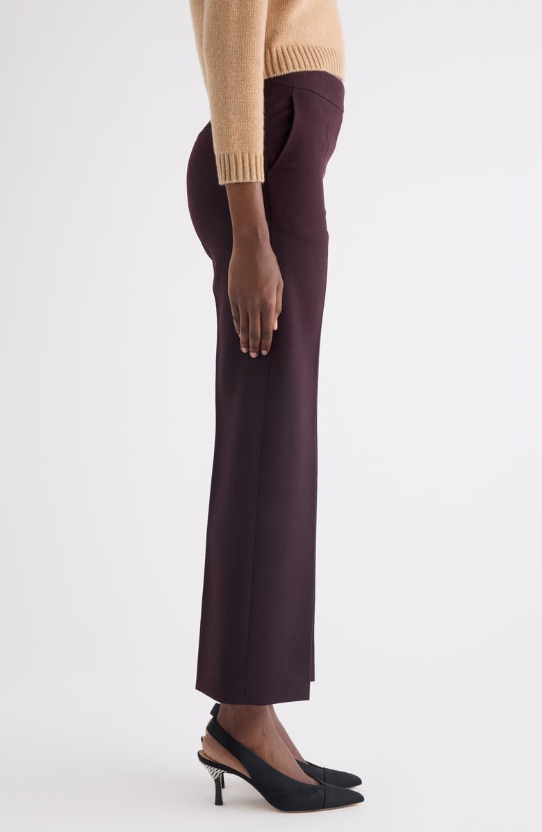Chloé Straight Leg Wool Crepe Trousers, Alternate, color, Obscure Purple