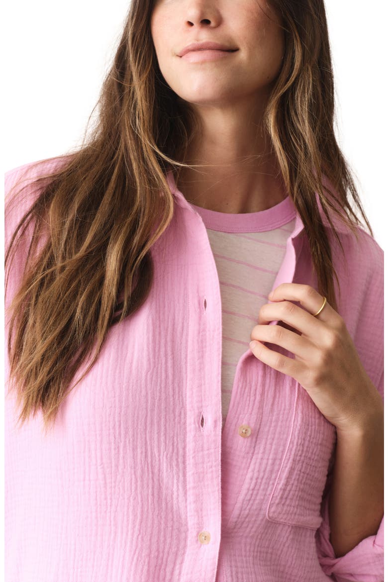 Jane Relaxed Double Cloth Shirt, Alternate, color, LAVENDER