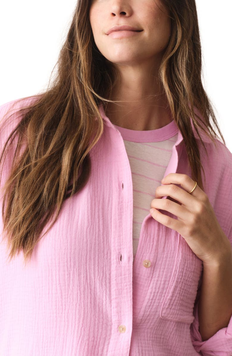 Marine Layer Jane Relaxed Double Cloth Shirt, Alternate, color,