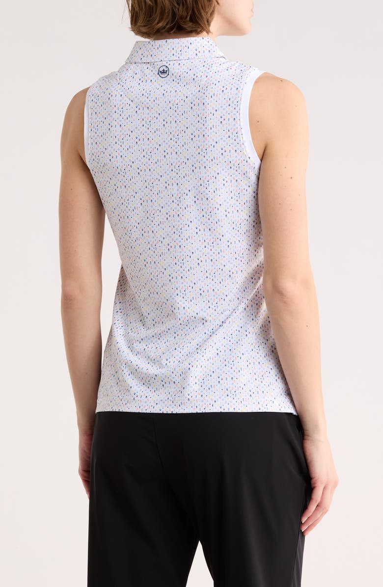 Peter Millar Final Touch Banded Sleeveless Top, Alternate, color, Blue/ White Multi