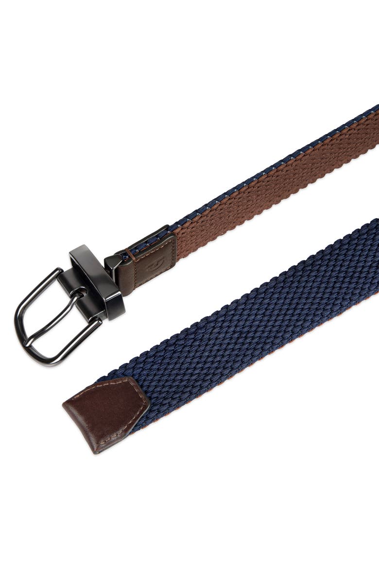 Cole Haan Reversible Stretch Web Belt, Alternate, color, Brown/ Navy