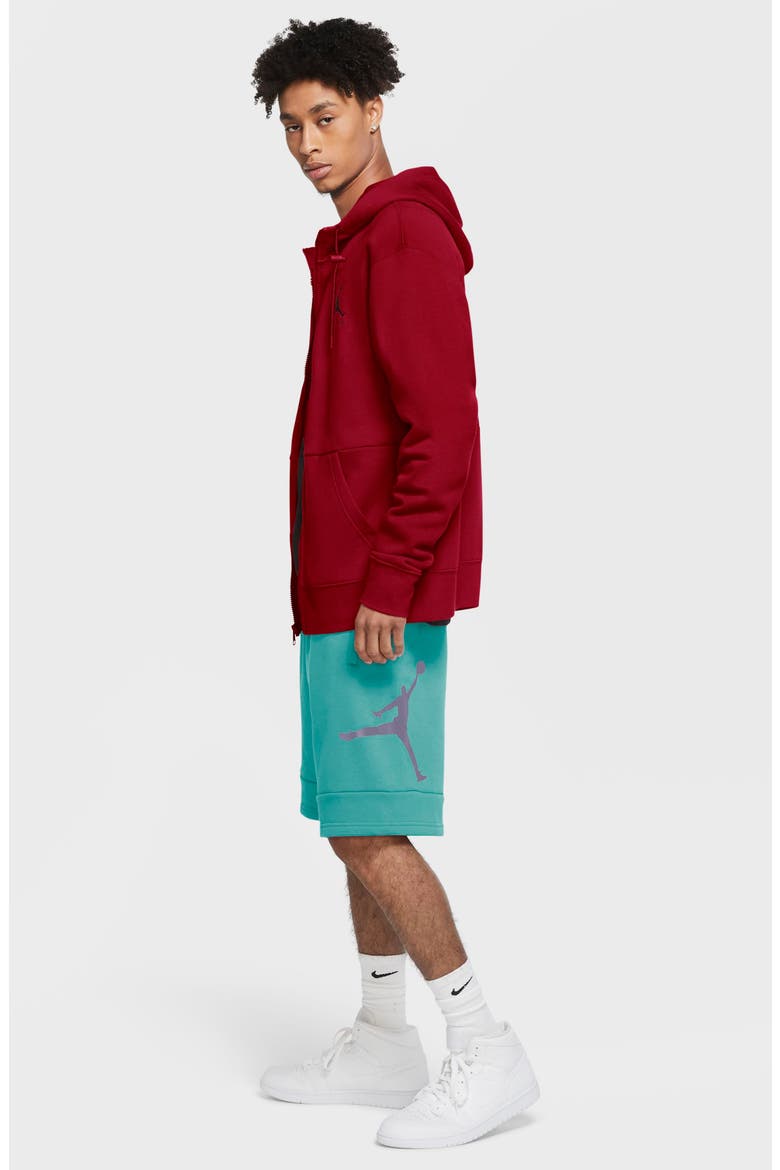 Jumpman Air Fleece Drawstring Shorts, Alternate, color, TROPICAL TWIST/ DAYBREAK