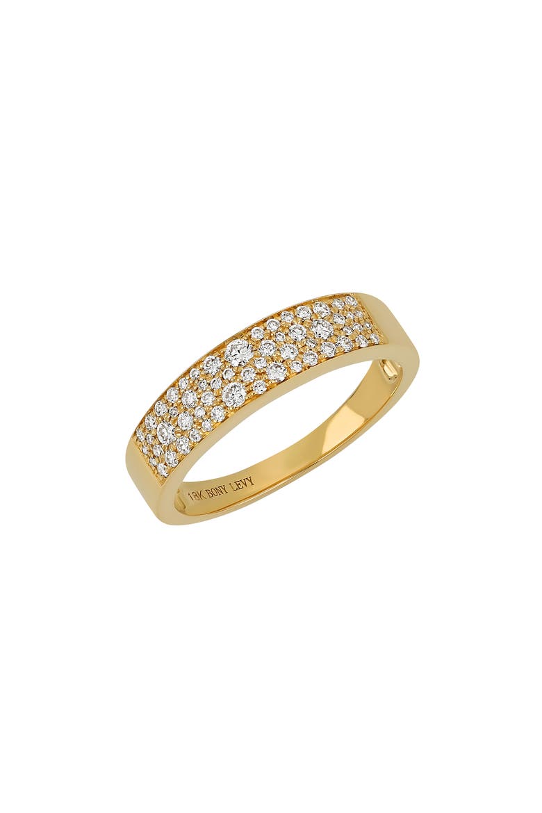 Mika Pavè Diamond Band Ring, Main, color, 18K YELLOW GOLD